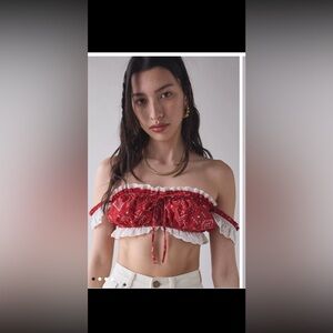 OUT FROM UNDER PIN UP  OFF THE  SHOULDER TOP